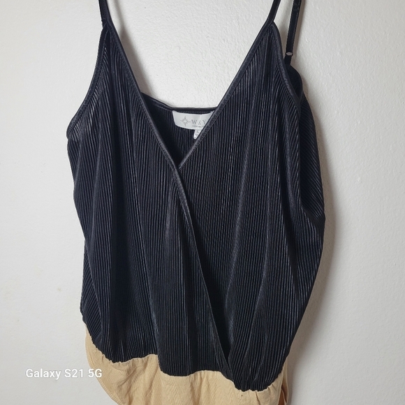 WAYF Surplice Ribbed Cami Bodysuit in Black Sz Large Nordstrom Sexy Date Night - Picture 4 of 13